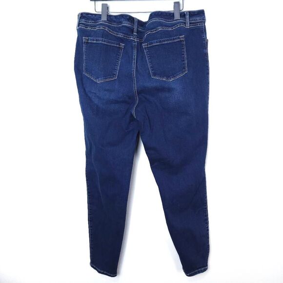 TORRID Deep Blue Whiskered Stretchy Soft Cotton Blend Skinny Everyday Jeans 22T - Picture 4 of 7